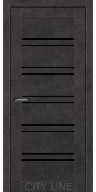 Межкомнатные двери CityLine Express TERENZA korfad-express-terenza-oniks-sirii-oscar-collection-s-cernym-steklom